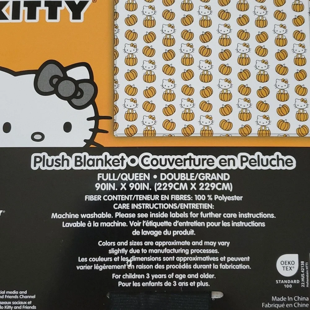 🆕️ SANRIO HELLO KITTY HALLOWEEN SOFT PLUSH BLANKET (FULL/QUEEN)